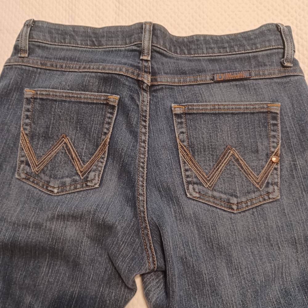 Wrangler Women's Q-Baby No Gap Waistband Boot Cut Jeans Sz 7/8 x 36